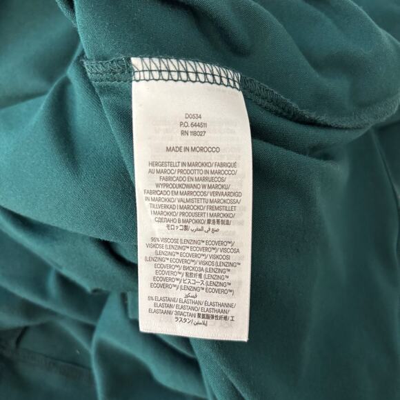 Boden Size 12 Green Puff Sleeve Dress Minimalist Holiday - Picture 8 of 10